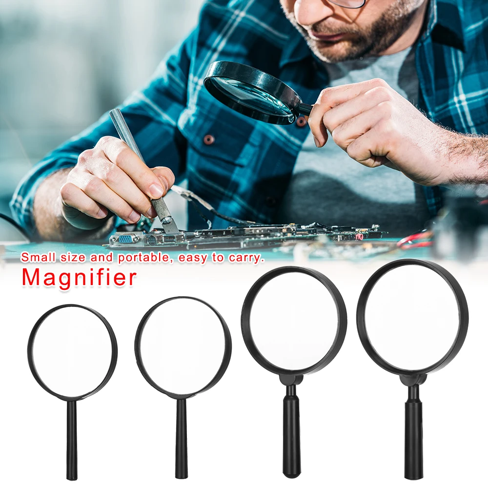 Magnifier 40-75mm Hand Held 5X Magnifying Loupe Reading Glass Lens Exquisite Workmanship For Inspecting Jewelry Checking Maps