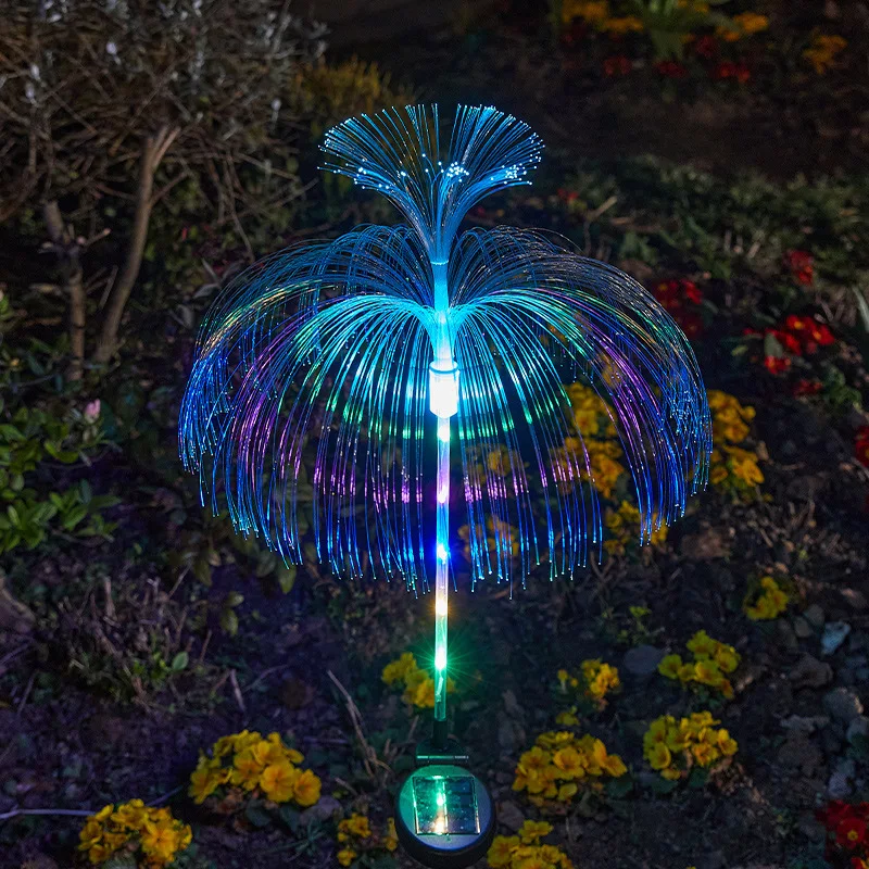 Solar-Powered Double-Layer Lights  Jellyfish Lights 2-Layer 7 Colors Outdoor Garden Festival Decor Lawn Decoration