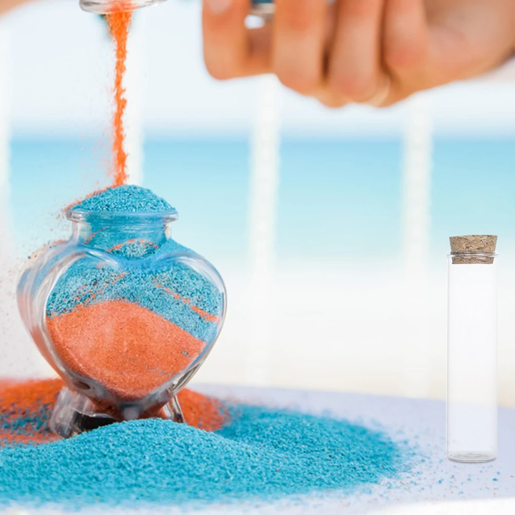 

20Pcs Glass Bottles Cork Sealed Specimen Display Multifunctional Art Decor Glass Bottles with Cork Sample Bottle