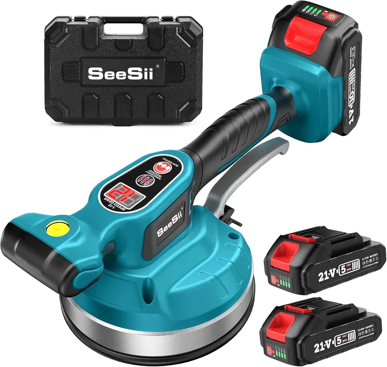 

12-Speed Tile Laying Machine Tile Vibration Leveling Machine 160mm Large Suction Cordless Ceramic Tile Leveling Device