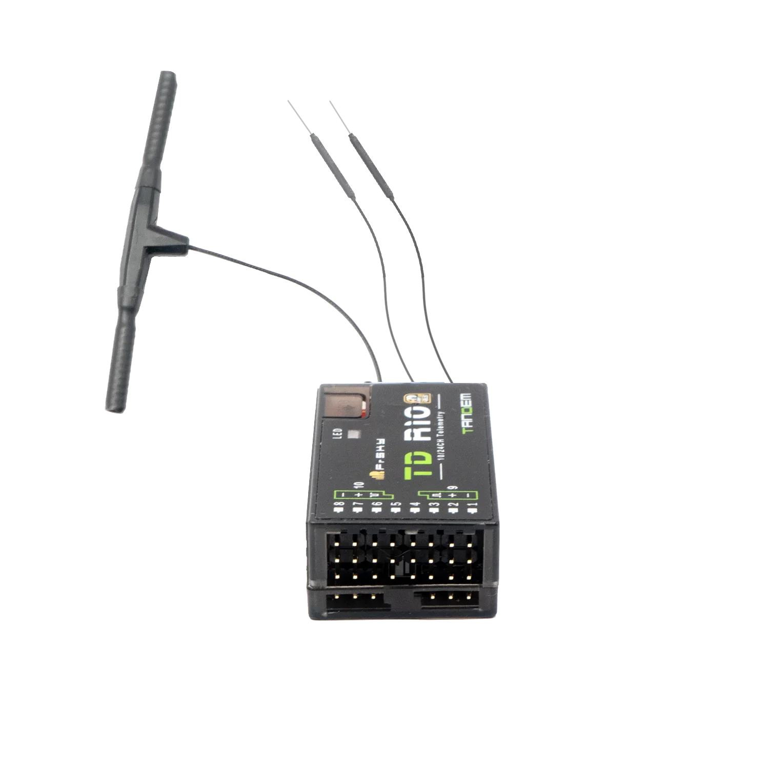 FrSky TD R10 Receiver 2.4Ghz 900Mhz Tandem Dual-Band Receiver with 10 Channel Ports for RC Airplane Model