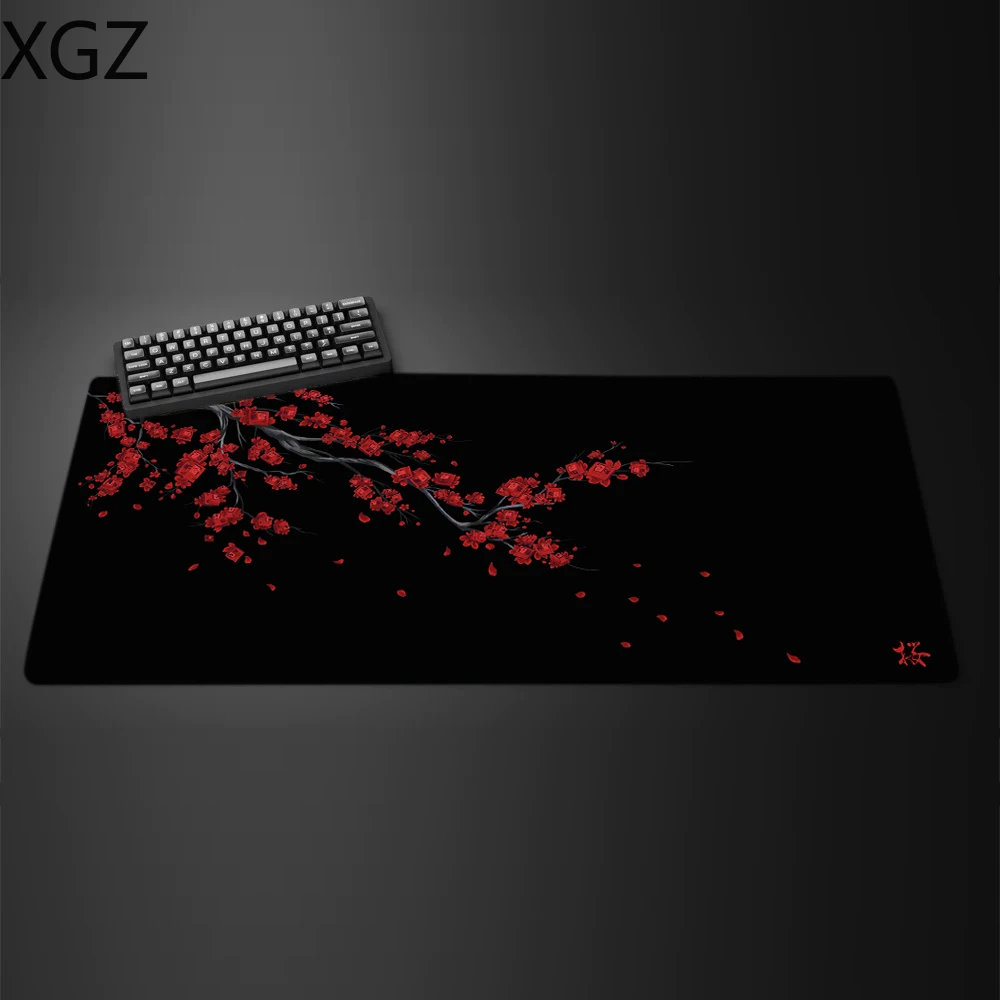 Japanese Sakura Mouse Pad Gray Laptop Game Desk mat    Animation Suitable for Office Gamer Keyboard PC  Carpet image 2