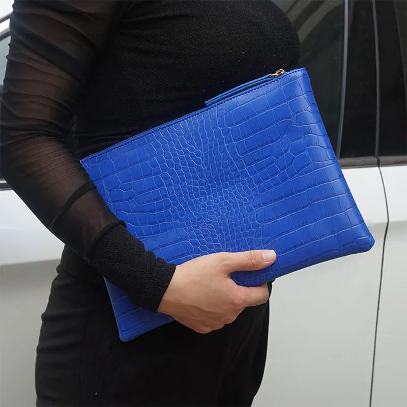 Women Fashion Handbag And Purse Stone Pattern Soft PU Leather Envelope Bag Large Capacity Ladies Day Clutch Wallet For Party