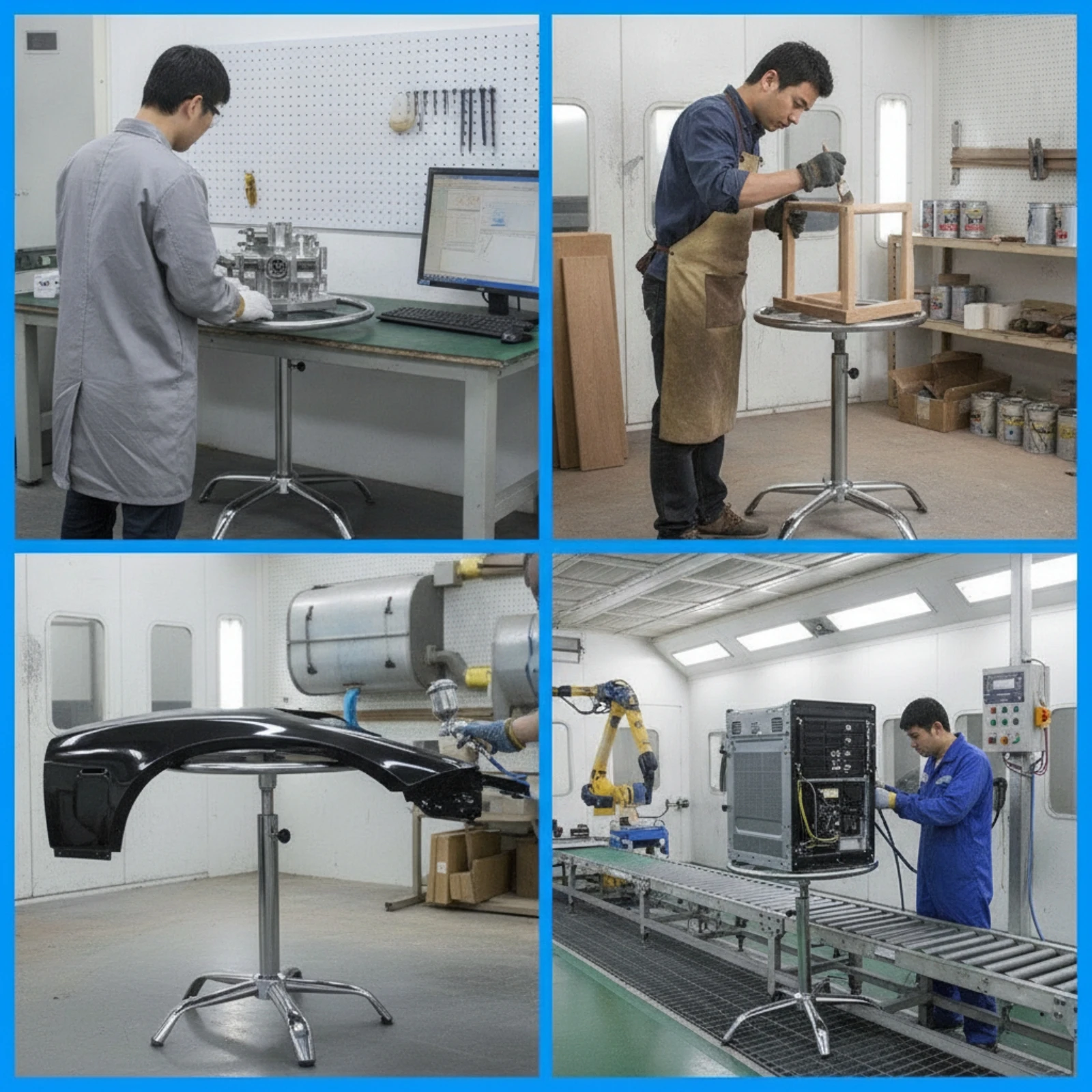 Rotating Paint Spraying Turntable Stable Paint Spraying Turntable Spray Painting Worktable Long-Lasting Furniture Simple
