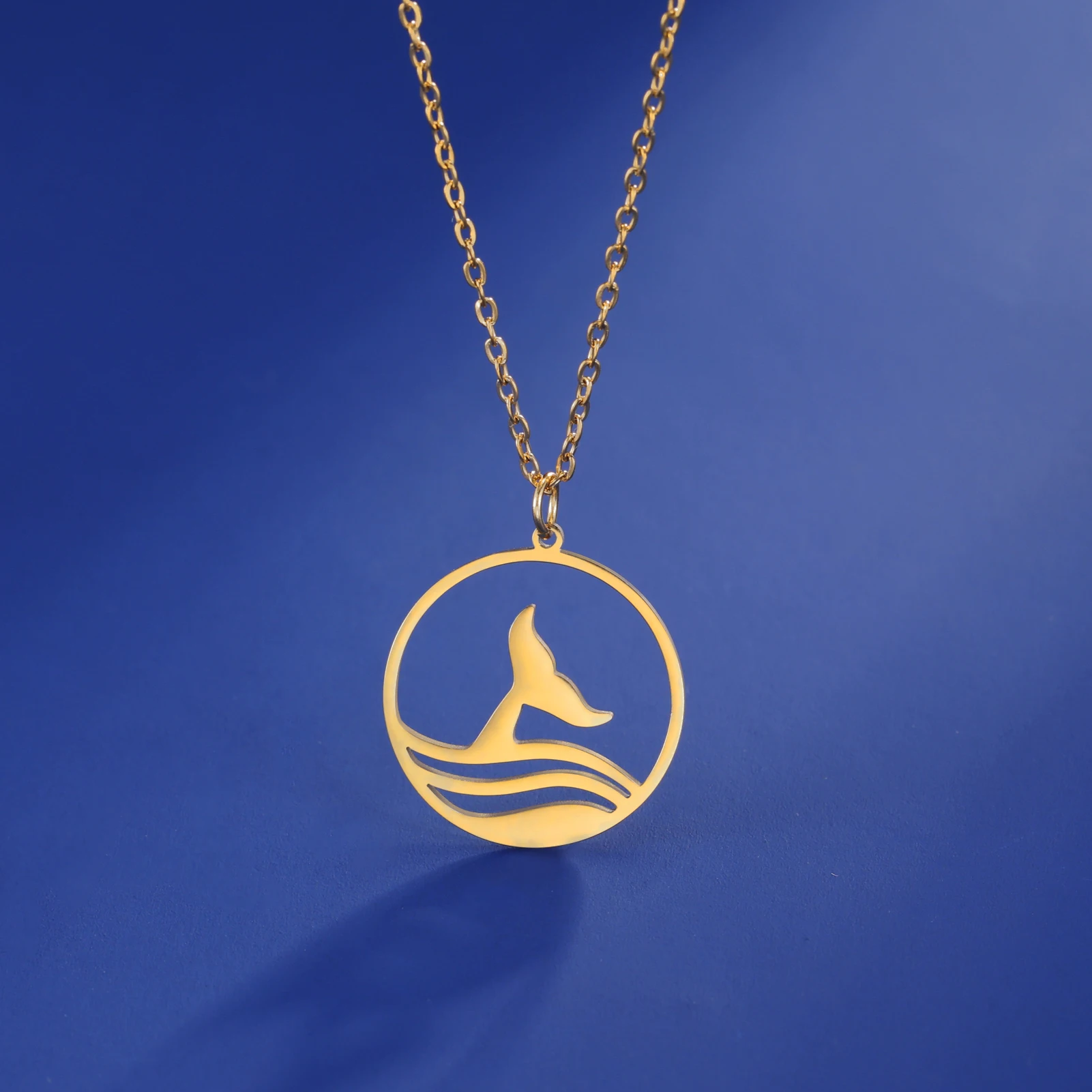 COOLTIME Sea Wave Halskette für Frauen Männer Kind Kind Ozean Surf Kette Halsreif Edelstahl Anhänger Halsketten Schmuck Geschenk – Detail 14