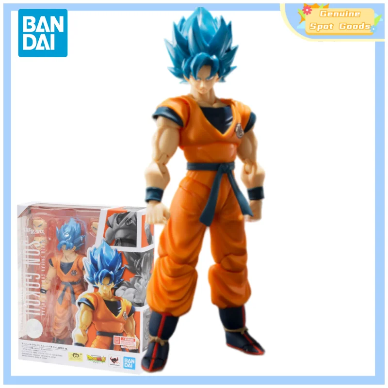 

Bandai Genuine Dragon Ball Anime Figure SHF Super Saiyan God Son Gokou Action Figure Toys Original Brand New Model Gift for Kids