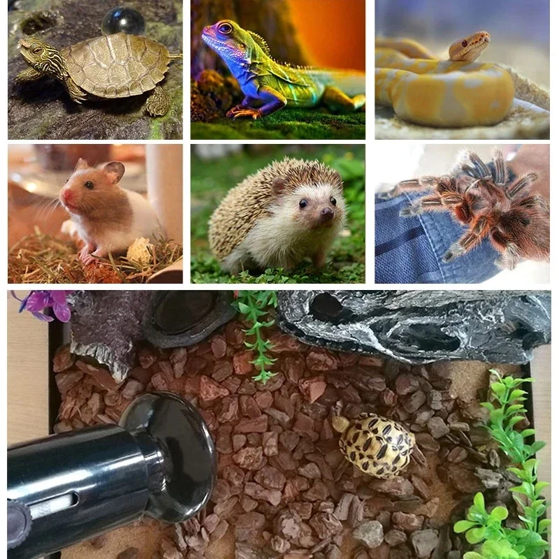 Lâmpada de calor emissor de cerâmica preta infravermelha para répteis animais aquecedor chocadeira cerâmica aquecer pet lâmpada de aquecimento