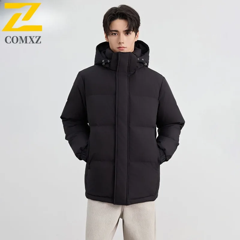 

COMXZ Men's Winter Jacket High Quality Ski Trip Warm Snow Adventure Cotton Padded Jacket Street Windproof Design Padding Coat