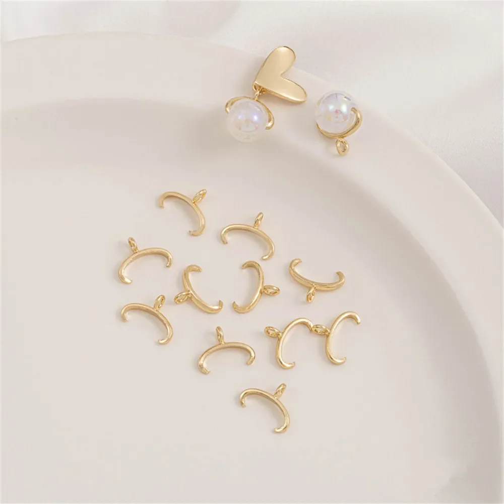 1 шт. 10x7,5 мм 14-каратное золото с покрытием, рог, бант, коготь, бусина, пряжка, семян дыни, ручная работа, сделай сам, подвесные ювелирные аксессуары, материал