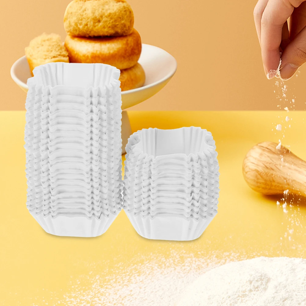 

2000pcs Square Cake Cups Cupcake Liners Muffin Paper Baking Wrappers Oil Proof Food Grade For Wedding Parties Bakery Use