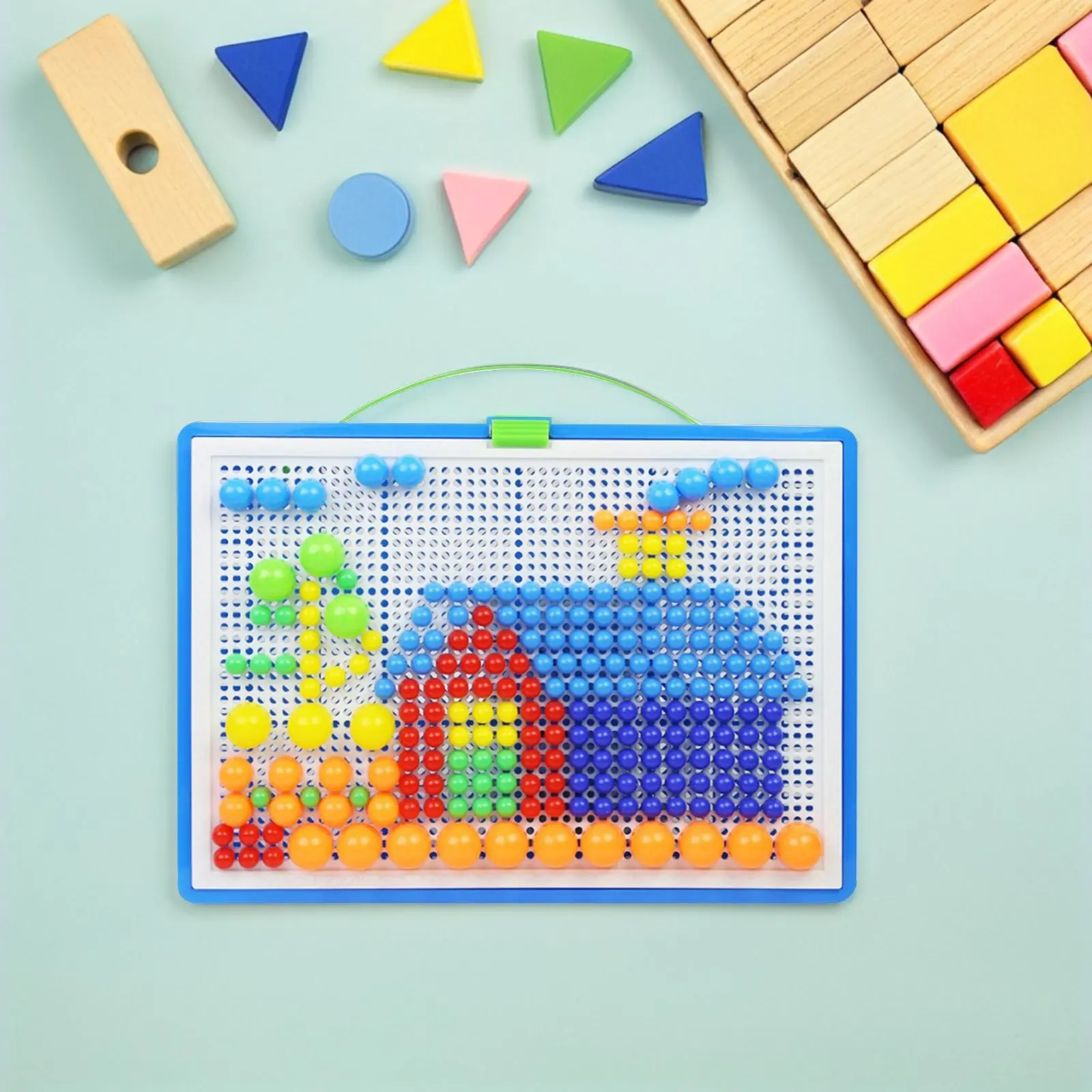 

592Pcs Mushroom Nail Jigsaw Creative DIY Pegboard Educational Set Early Childhood Development Colorful Peg Insert Game for Kids