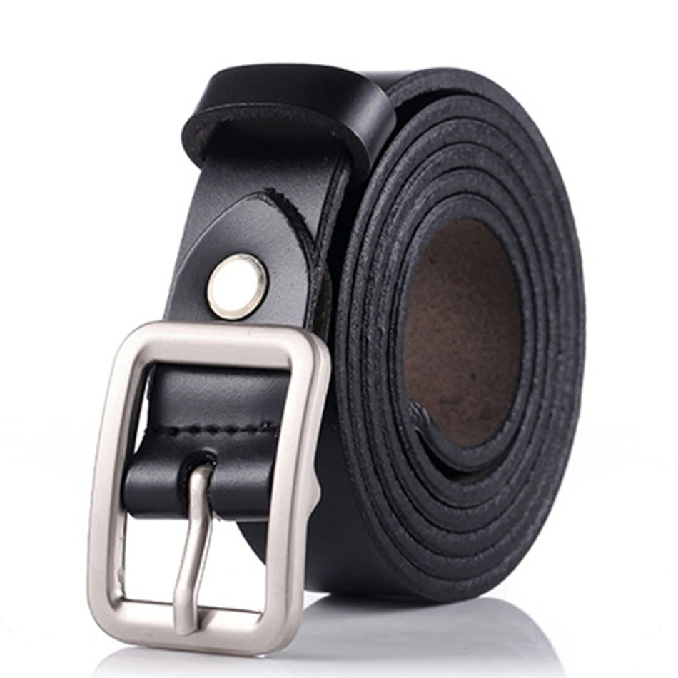 

Black Womens Belts Square Pin Buckle Leather Belt for Jeans Female Real Leather Cowhide Ladies Solid Retro Belt White Brown