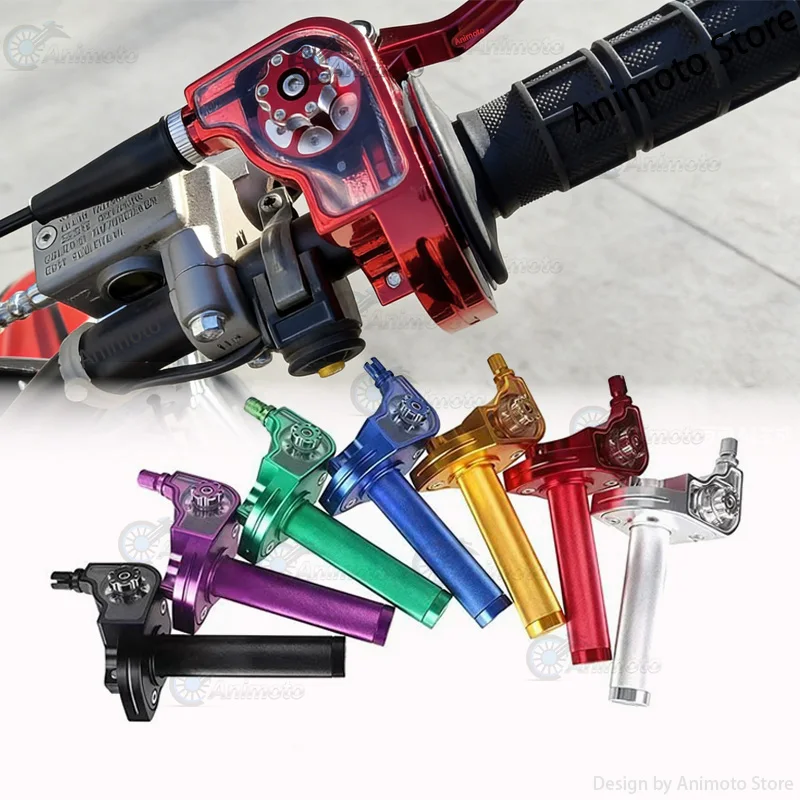 22mm CNC Aluminum Motorcycle Accelerator Handlebar Throttle Twist Grip Twister For Motorcycle Moped Scooter Bike ATV CRF XR KLX