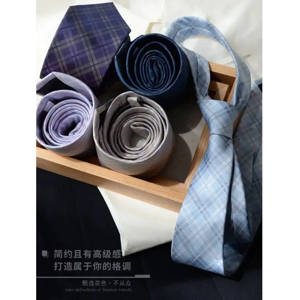 Krawat w kratę, uniwersalna, elegancka koszula garniturowa dla kobiet i mężczyzn, artystyczny, luksusowy, ręcznie wiązany, styl uniwersytecki, akcesoria JK.