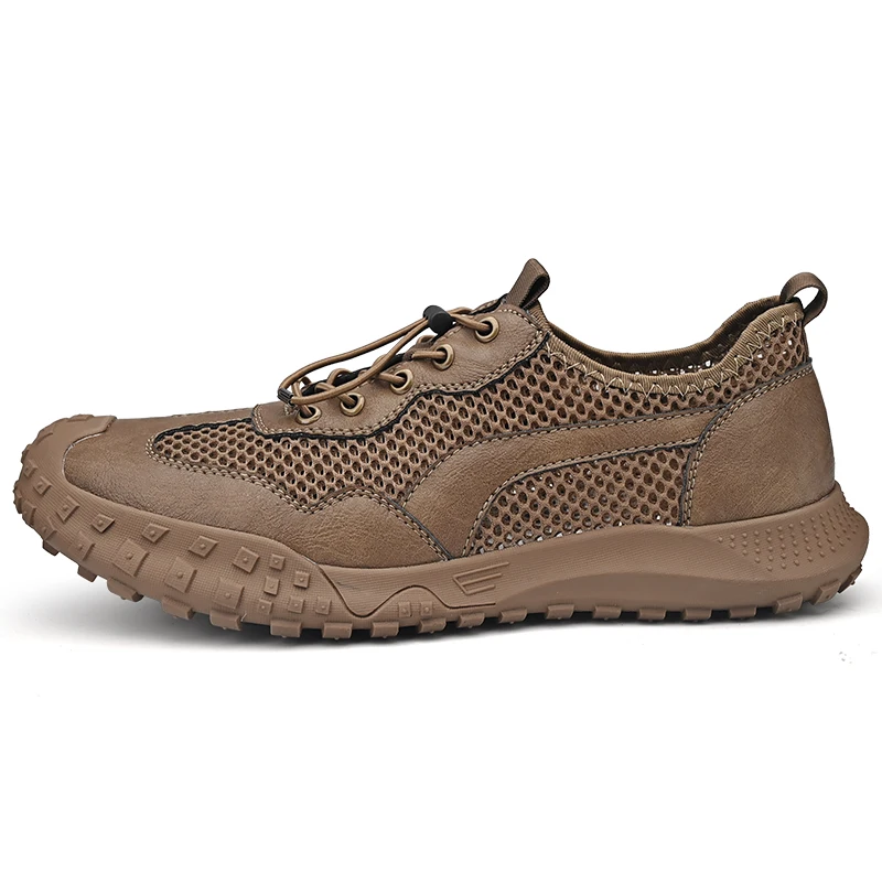 

Men's Shoes, Summer Mesh Shoes, Men's Genuine Leather Breathable Sports Casual Shoes, Hollow Anti-Odor Thin Mesh Shoes