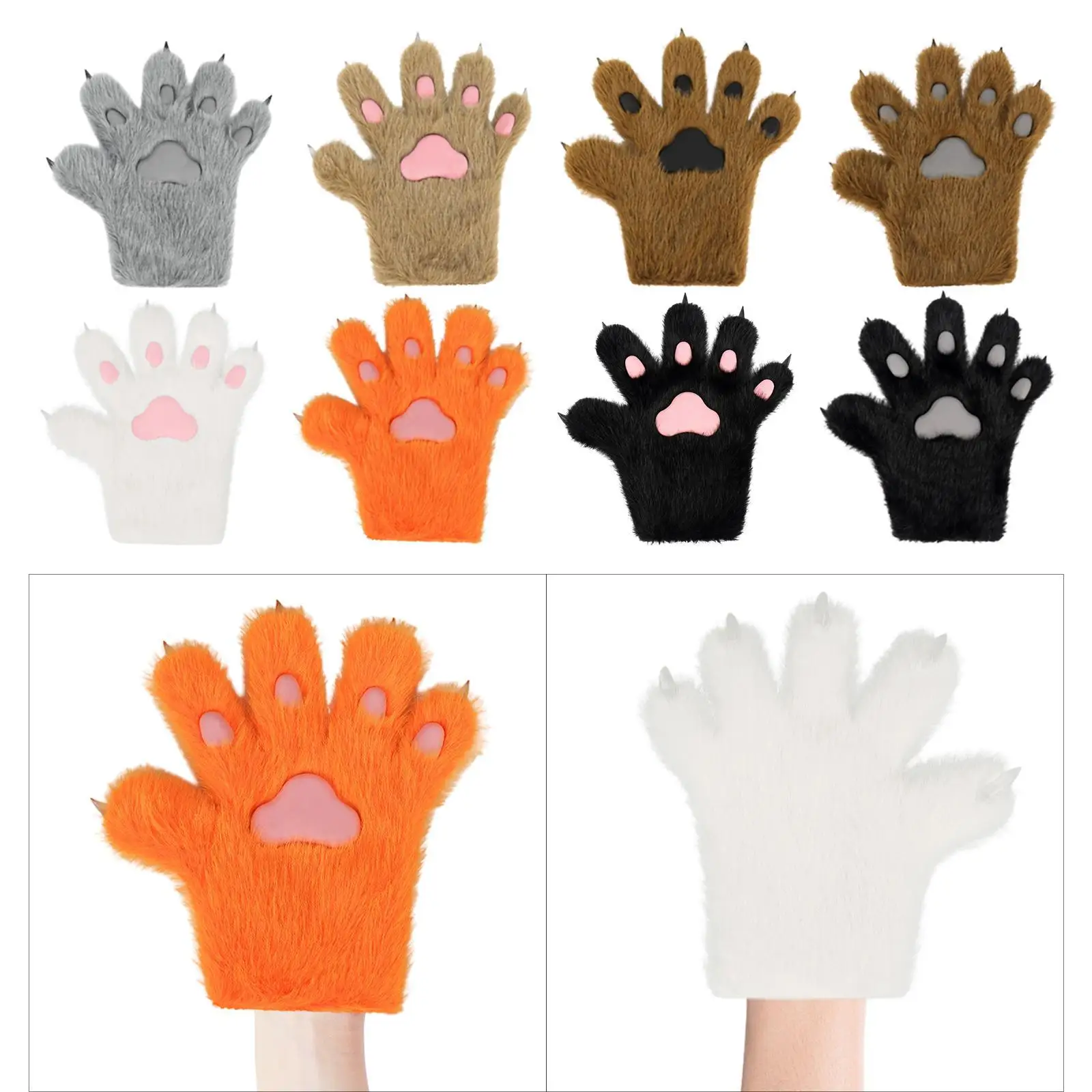 Gants de patte de chaton, gants de griffe de chat Cosplay pour mascarade, Festival de discothèque