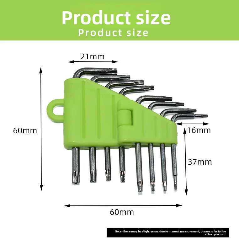 8pcs Star Torx Wrench Spanner Set T5 T6 T7 T8 T9 T10 T15 T20 Box End Wrench Screwdriver Bits Professional Hand Tools - view 5