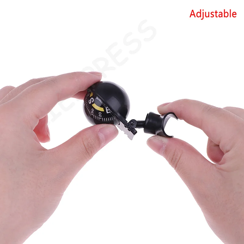 New1 Pcs 360 degree rotation Navigation Ball Shaped Car Compass with Suction Cup
