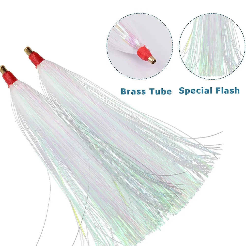 1–20 Stück Trolling Flash Fake Bait Deep Diving Copperhead Ribbon Fake Bait für Salzwasser-Süßwasserfischen Forelle Bass Pike – Detail 4