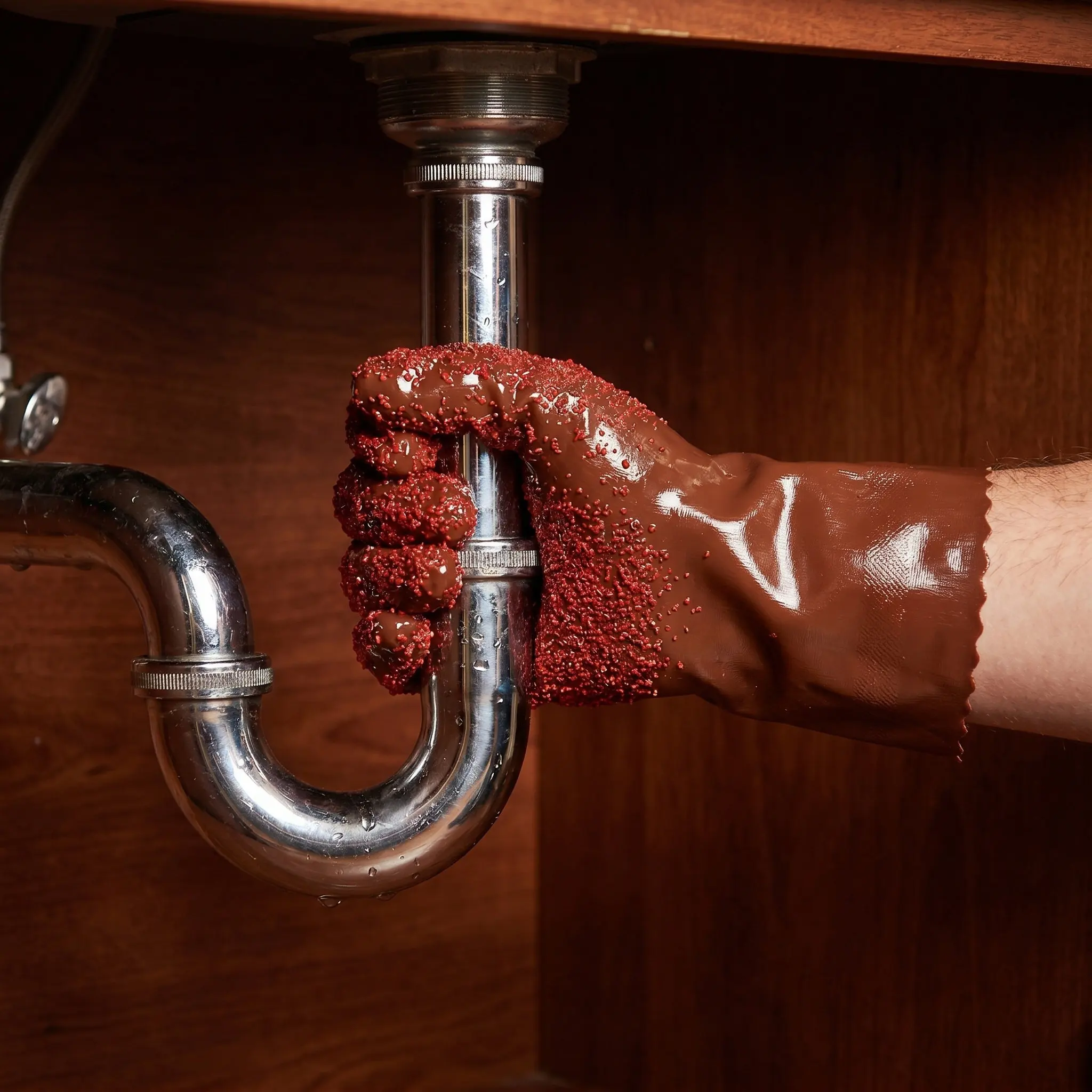 2 Pairs Gloves Heavy Duty Pipe Long-lasting Plumbing PVC Multifunctional Utility Flexible