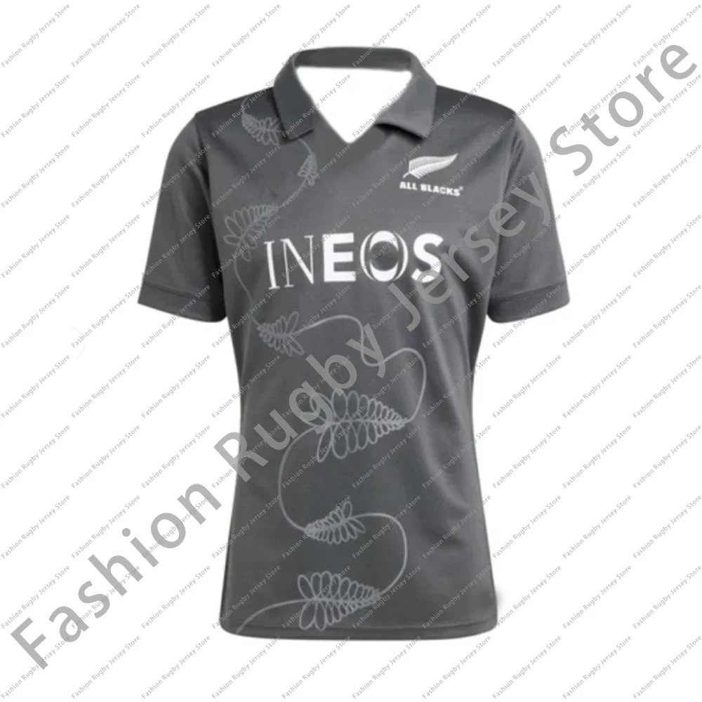 2025 All Blacks Training Jersey Rugby Jersey Clothes Men Polo Train Home T Shirt Team Boys Tee Adults Top Breathable Sportswear