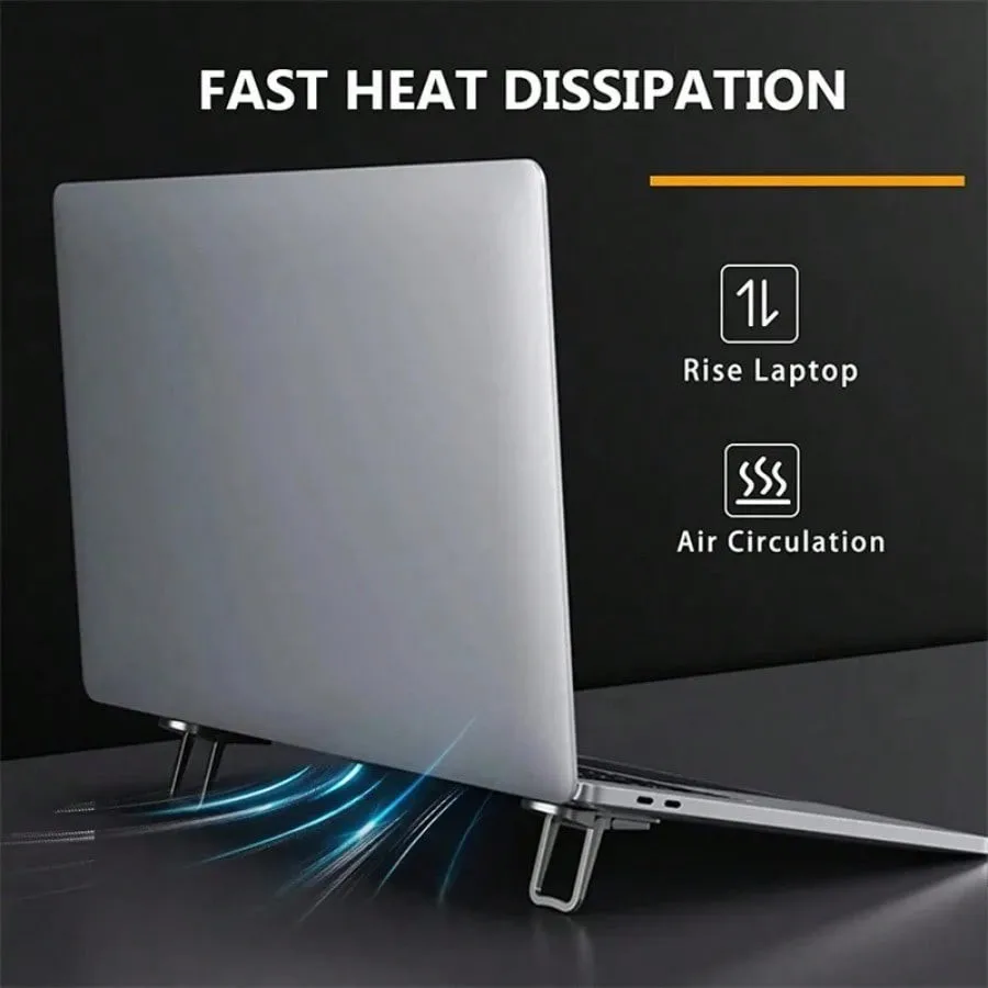 Laptop Stand Portable Foot Support Stand Desktop Height-Raising Pad Base Invisible Heat Dissipation Tablet Computer Accessories