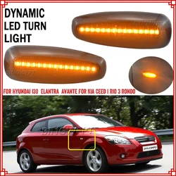 LED Dynamic Turn Signal Light For Kia Ceed ED Pro Rio 3 Carens Rondo 7 Side Marker Blinker Lamp Hyundai i30 Grandeur mk4 Avante
