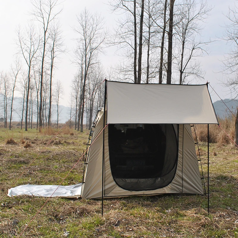 

Car Rear Tent with Large Awning, Hatchback Tent, 3 Doors and Floor, Versatile Setup Options, Van Tent