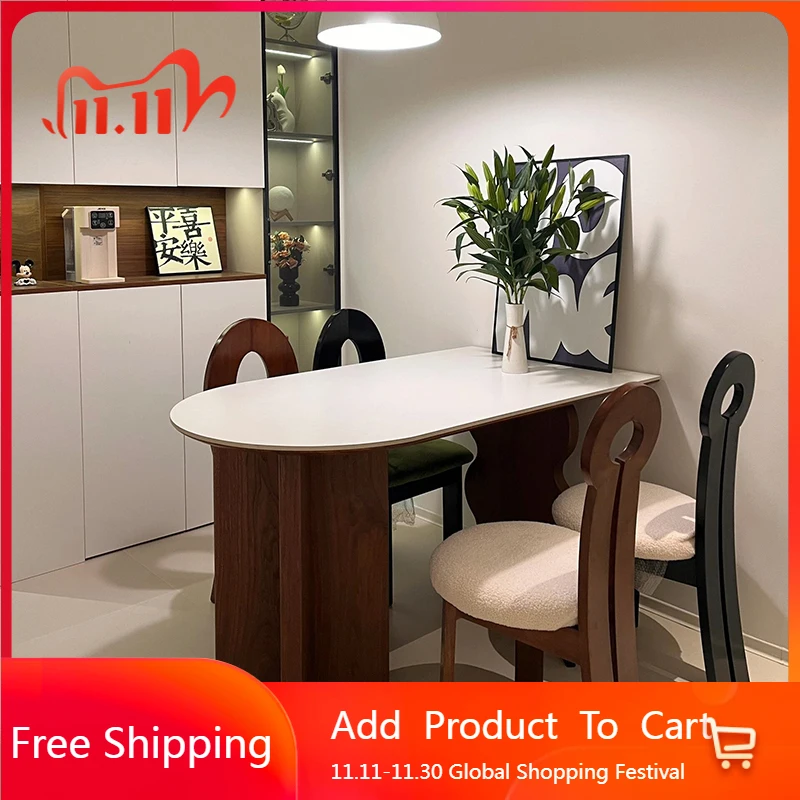 

Designer Modern Dining Table Wood Chairs Hallway Extending Wall Corner Dining Table High Terrace Muebles Living Room Furniture