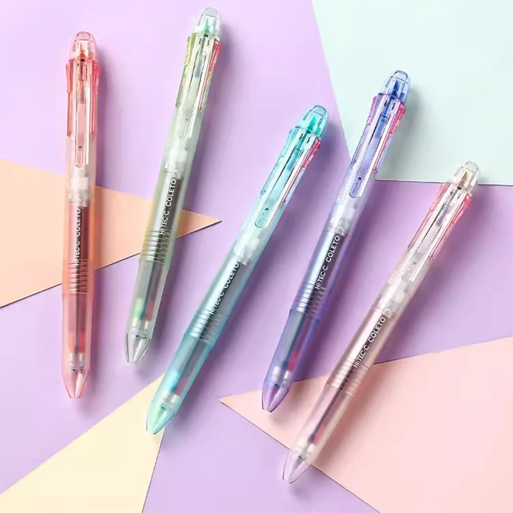 Japan PILOT Multi-function Pen Tricolor Gel Pen 0.4mm Limited Click Head Coleto Color Pen Replaceable Core Office Stationery