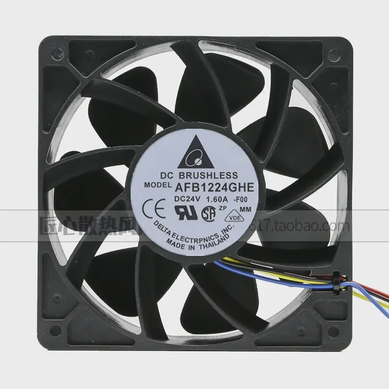 AFB1224GHE Delta 12038 for 24V 1.6A 12cm Inverter Fan with Detection Alarm and High-Performance Cooling