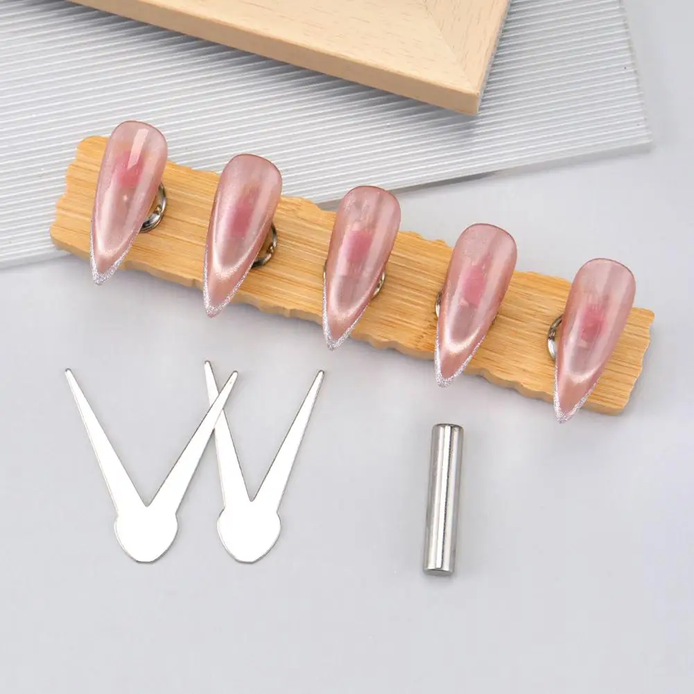 新型V字型フレンチキャッツアイネイルマグネットツールDIYネイルアートマグネット補助ツールフレンチエフェクトジェルポリッシュマグネットロッドツール