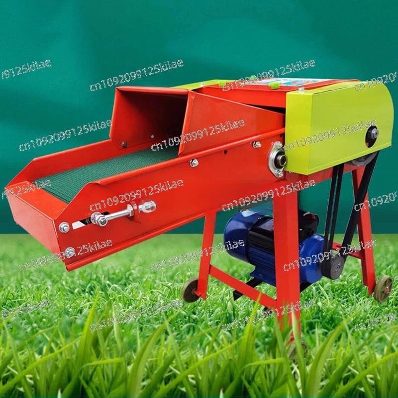 3KW 220V/380V 6-Blade Automatic Feeding Grass Cutter Corn Straw Crusher Feeding Cow and Sheep Grassing Machine Breeding Electric