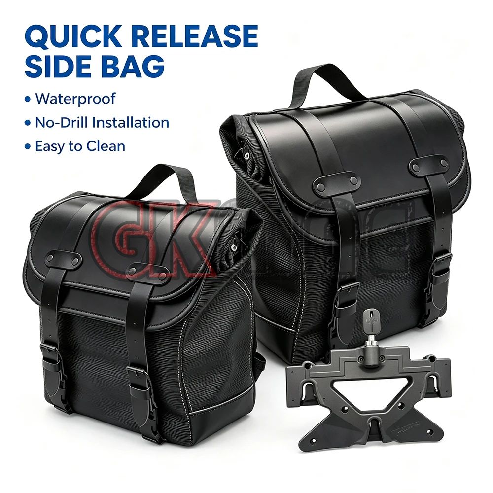 Fit For Xiangshuai Cangyun 300 500 Modified Side Boxes Quick-release Waterproof Leather Panniers Helmet Bags Travel Bags