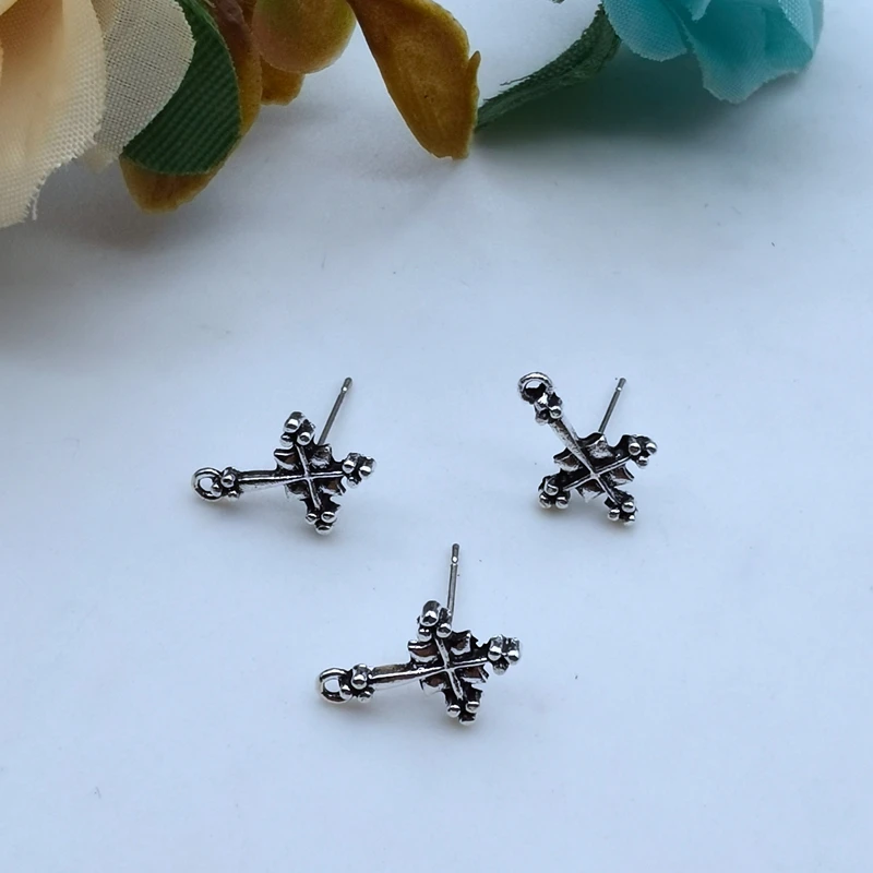 10 Piece Simple Cross Earrings Women's Girls Teenagers Geometric Pierced Earrings Party Dear Party Gift DIY Jewelry Accessories