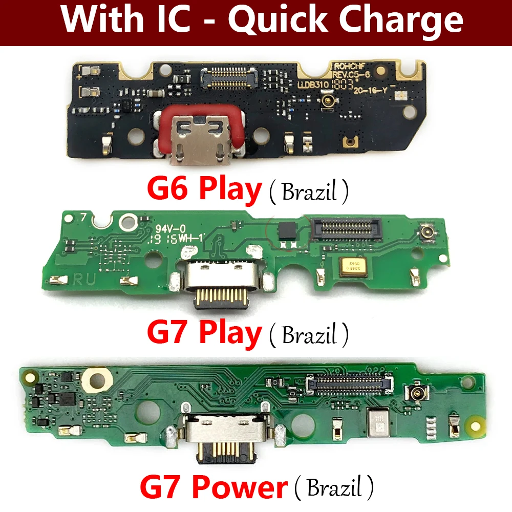 New For Motorola Moto G7 Power G6 G7 Play USB Charging Port Mic Microphone Dock Connector Board Flex Cable