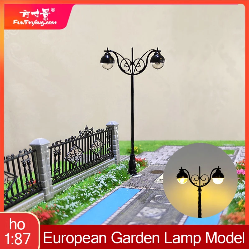 

1:87 Ho Scale Model Lamp 3v Warm White Light Garden Park Lamppost Led Lamp Post Train Railway Layout Sand Table Lighting