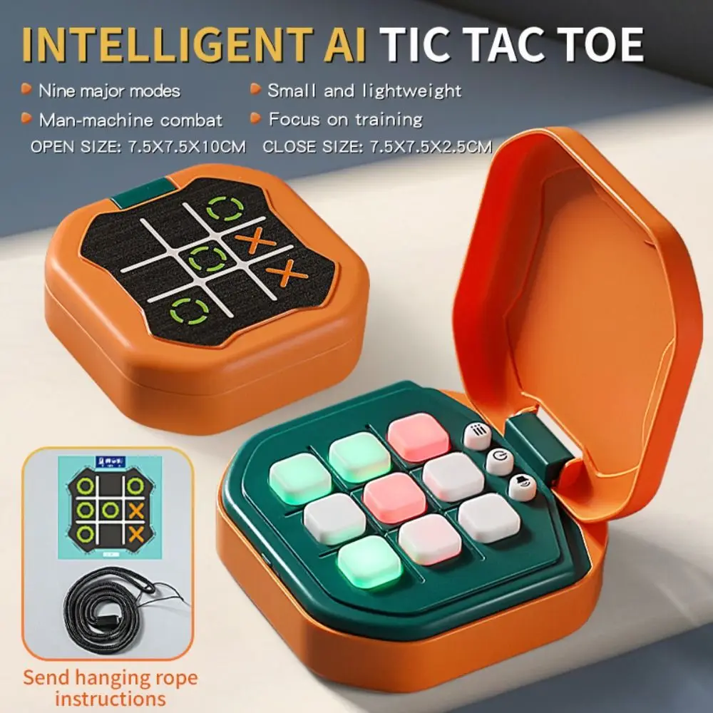 

Electronic TIC-TAC-TOE Game Memory Training 9-in-1 Interactive Board Game Toys Mini Portable Montessori Puzzle Table Game