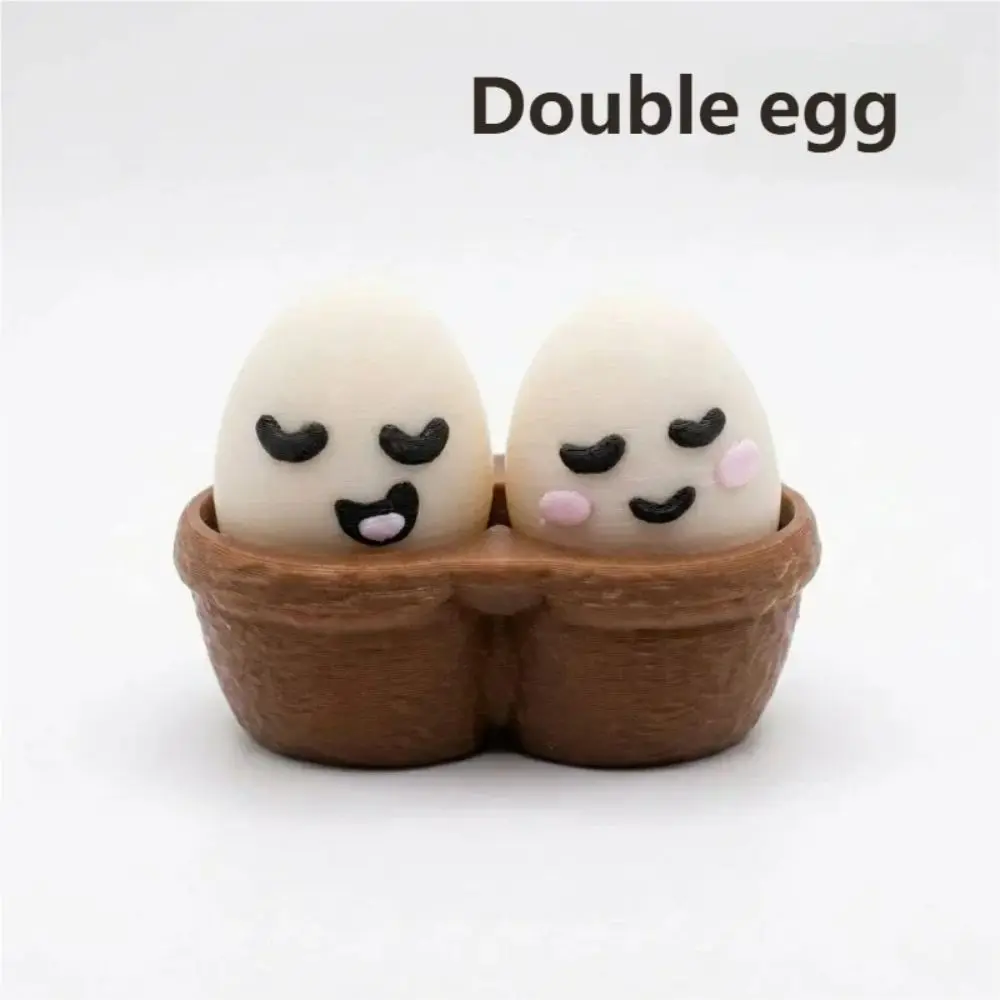 3D Printed Foods Clicker Key Chain Fried Eggs Double eggs Pizza Cookie Clicker Simulation Cake PLA Funny Fidget