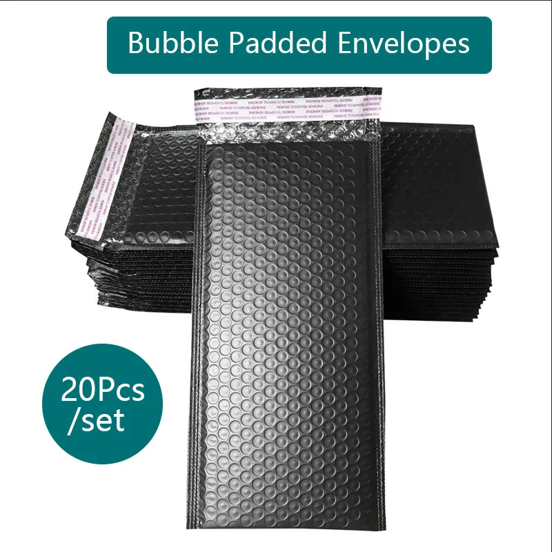 20Pcs Bubble Envelope Bag Waterproof Shockproof Thickened Mail Bag Clothing Express Packing Bag Logistics Transportation Pack