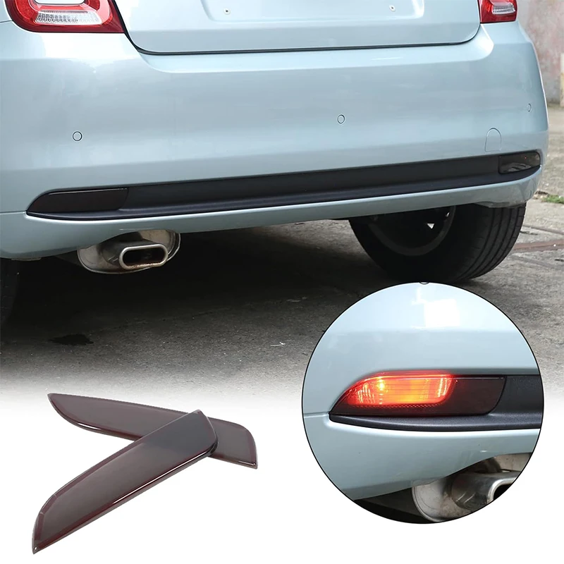 

Rear Fog Light Cover Trim For Fiat 500 2016-2024 ABS Smoke Rear Bumper Fog Light Protective Cover Decorative Accessories