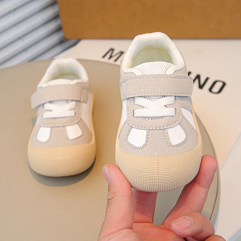Autumn Children Casual Shoes Patchwork Gray Khaki Toddler Kids Sport Shoe Anti-skid Athleisure Neutral Boys Girls Trainers 21-30 view 5