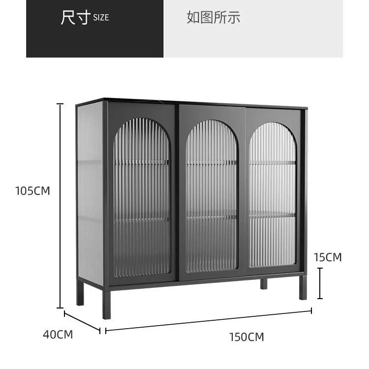 Side cabinet Display Household tea  Living room wall storage bookcase Kitchen cabinet Balcony storage cabinet