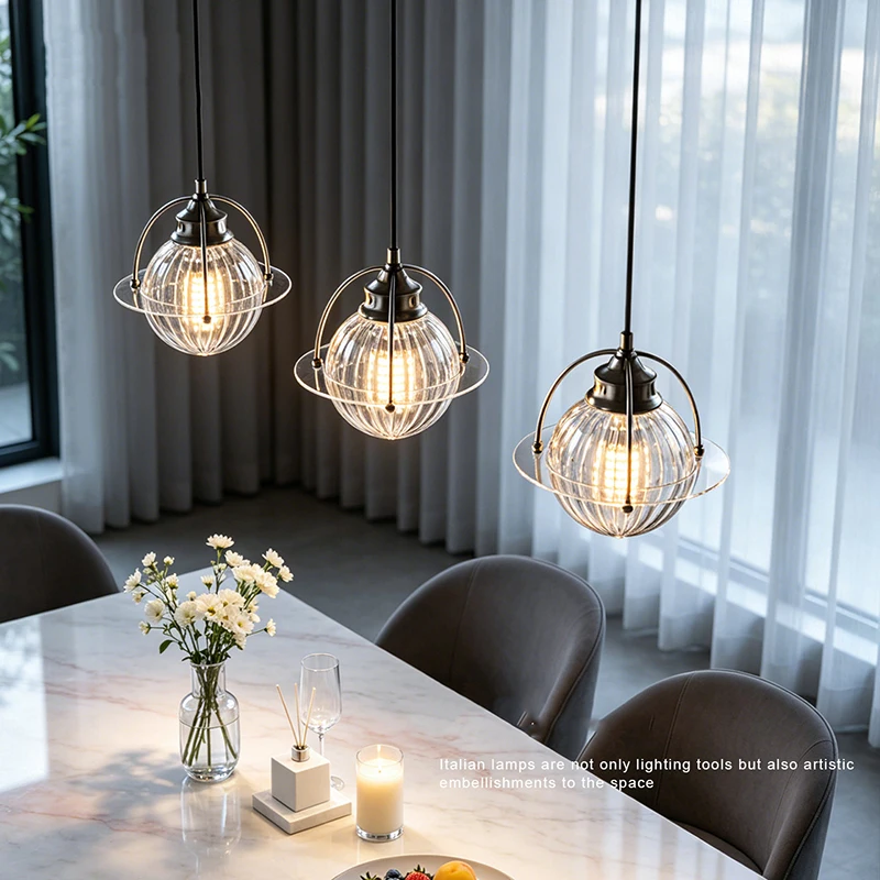 Nordic minimalist home decor lighting fixtures, including living room chandeliers, bedroom and dining room chandeliers, and indo