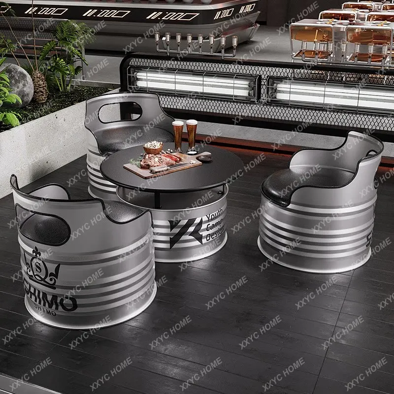XX Industrial style  bar booth milk tea shop office rest area wrought iron coffee table