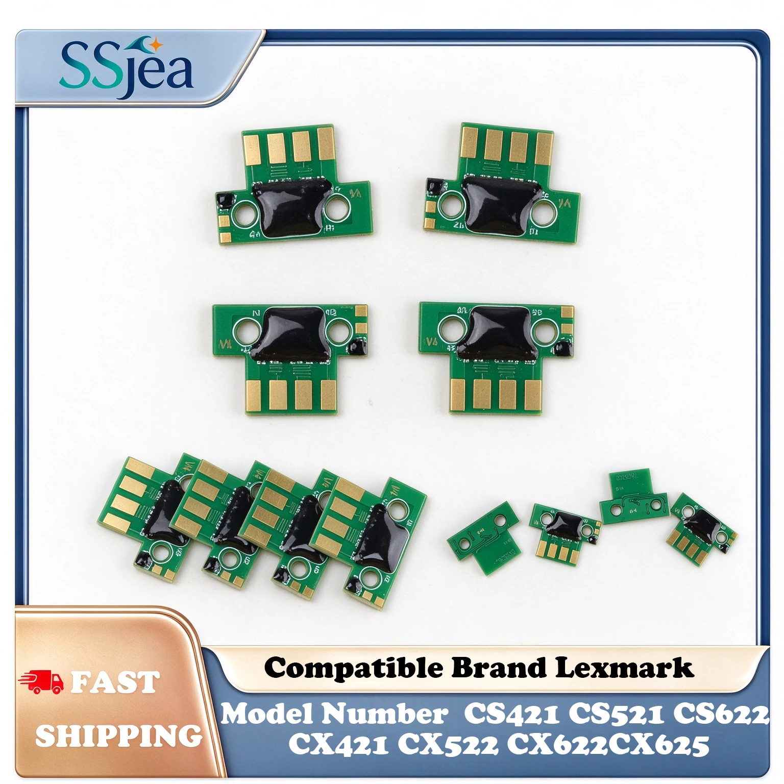 4PCS Toner Reset Chip 78C20K0 78C20C0 78C20M0 78C20Y0 Compatible Chip for Lexmark CS421 CS431 CS521 CS622 CX421 CX522 CX622 CX62