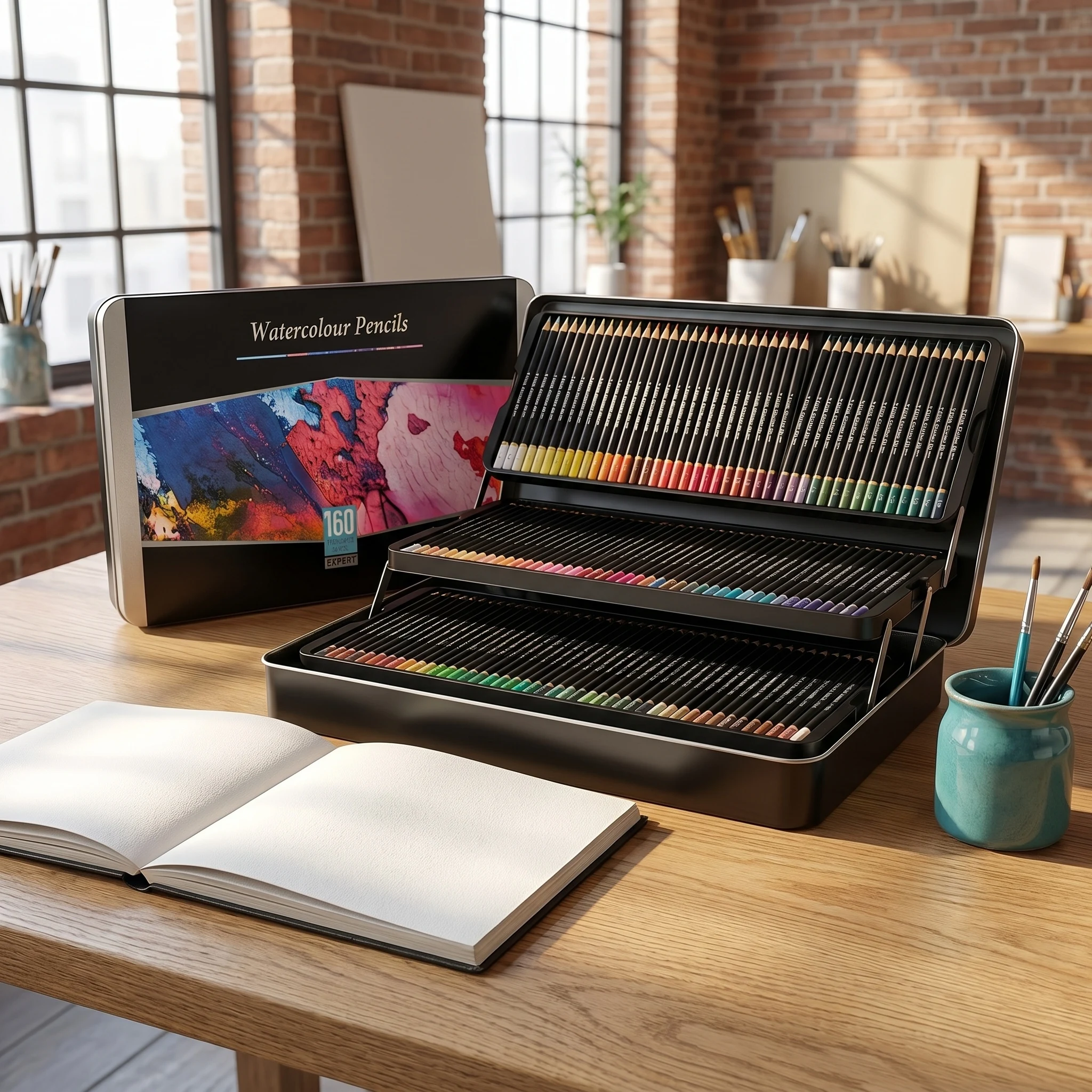 72/120/160 Watercolour Pencils Set, Premium Pigments for Mixing, Drawing For Artists, in Tin Presentation Box