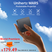 Uniehrtz 8849 MARS Mini Projector DLP Auto Focus Projector Support Laptop, PC, Smartphone Pocket Size Portable Outdoor Projetor