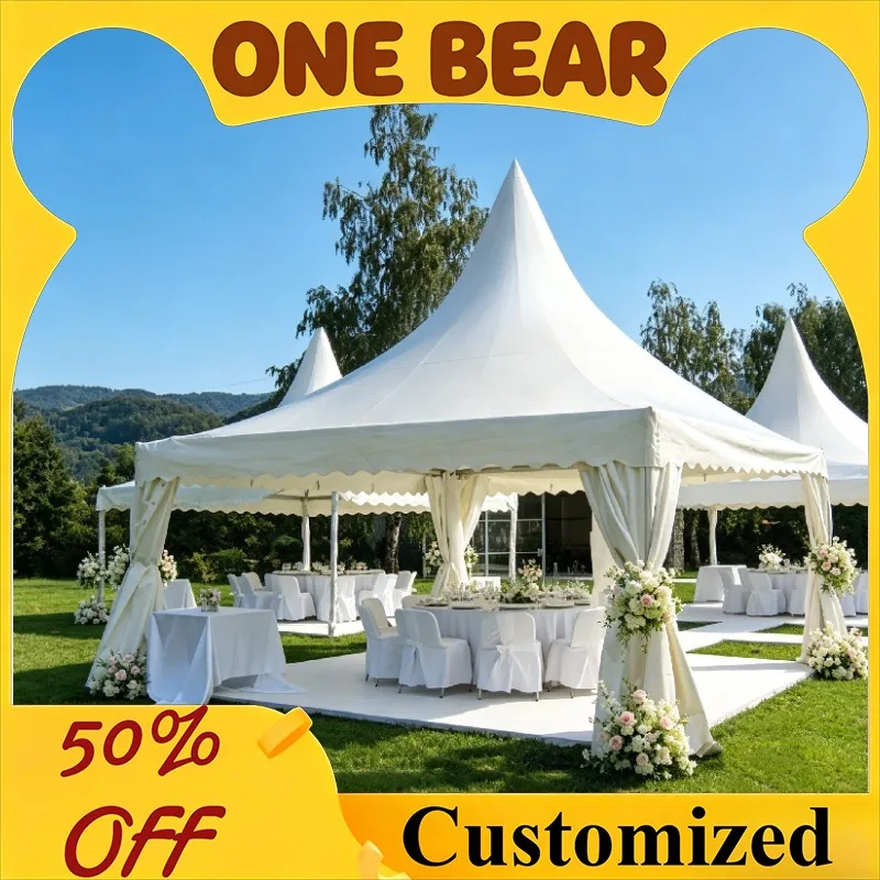 Custom Size Outdoor Aluminum 3x3 Pagoda Top Tent Spacious Shelter For Trade Exhibition Wedding Banquet Festival Activities