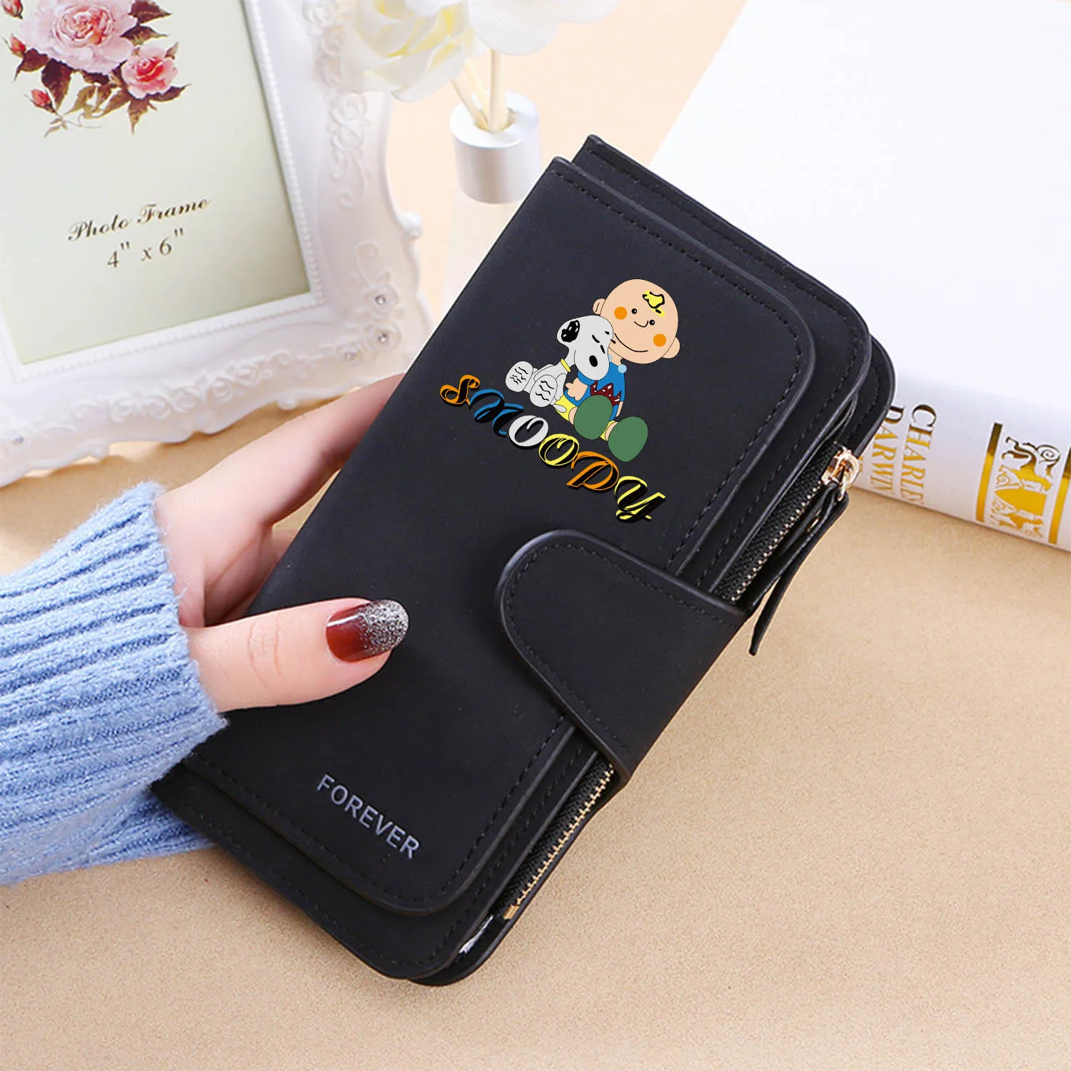 Snoopy New Wallet for Woman Cartoon Wallets Card Wallet Coin Bag Kawaii Anime Bag Fashion Purse ID Wallets Female Card Case Gift